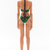 Patterned Tulle Bikini Set With Gemstone Detail