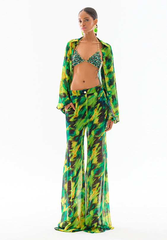 Patterned Chiffon Palazzo Pants – RAISA VANESSA INT