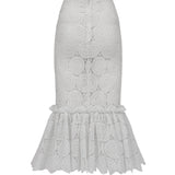 Midi Guipure Skirt
