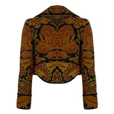 Paisley Patterned Velvet Mini Jacket
