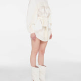 Beaded Knit Mini Dress