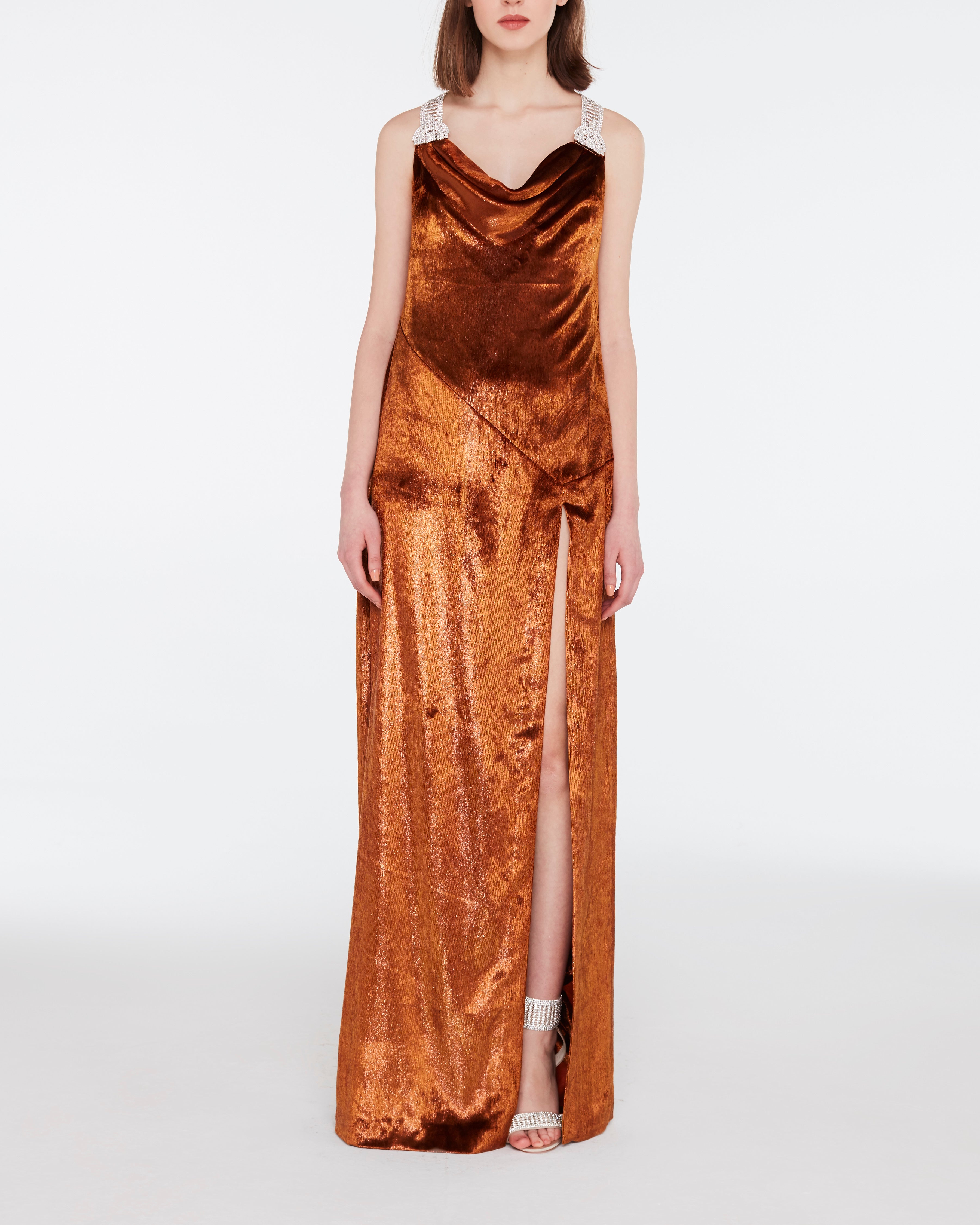 Clara Diamante Rose Velvet Dress Set