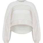 Beaded Knit Sweatshirt