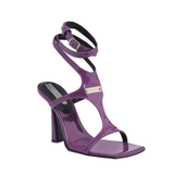 Purple Patent Leather Sandals
