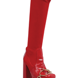 Red Long Sock Detailed Platform Shoes