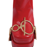 Red Long Sock Detailed Platform Shoes