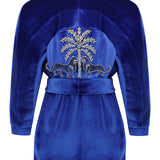 Velvet Jacket Dress with Embroidery