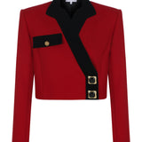 Crop Jacket with Gold Buckles
