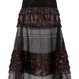 Mini Dress With Embroidered Ruffles