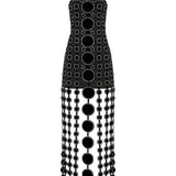 Metallic Embellishment Halter Neck Midi Dress