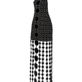 Metallic Embellishment Halter Neck Midi Dress