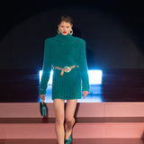 Turtle Neck Soft Mini Dress