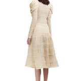 Seouined Knit Turtle Neck Midi Dress