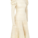 Seouined Knit Turtle Neck Midi Dress