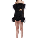 Crystal Embellished Silk Velvet Lace