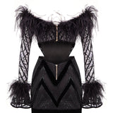 Crystal Embellished Silk Velvet Lace