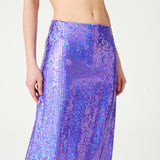 Lilac Sequin Embellished Maxi Skirt