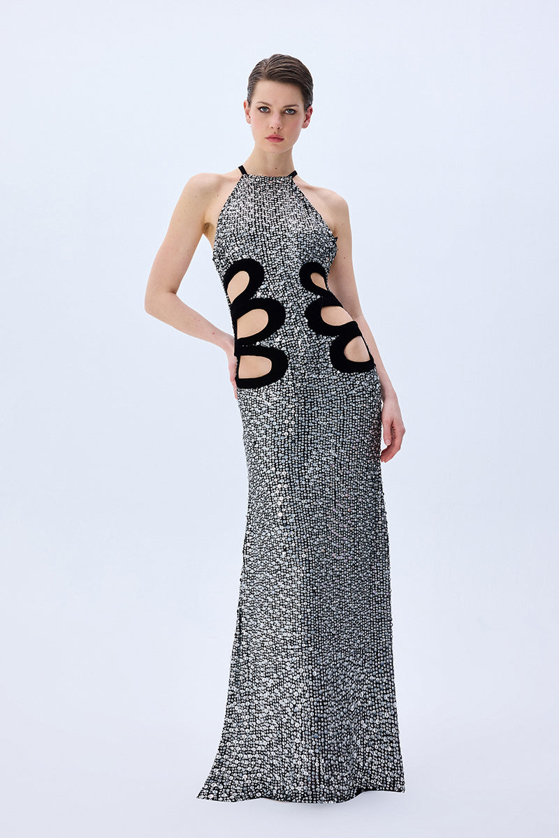 silver crushed velvet dress Dreamy 90s crushed velvet maxi dress, available for purchase now! Size S/M and $125 shipped. Local pickup available in Austin. We ship worldwide! #holidaydress #holidaygown #vintage #vintagegown