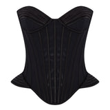 Black Structural Satin Corset