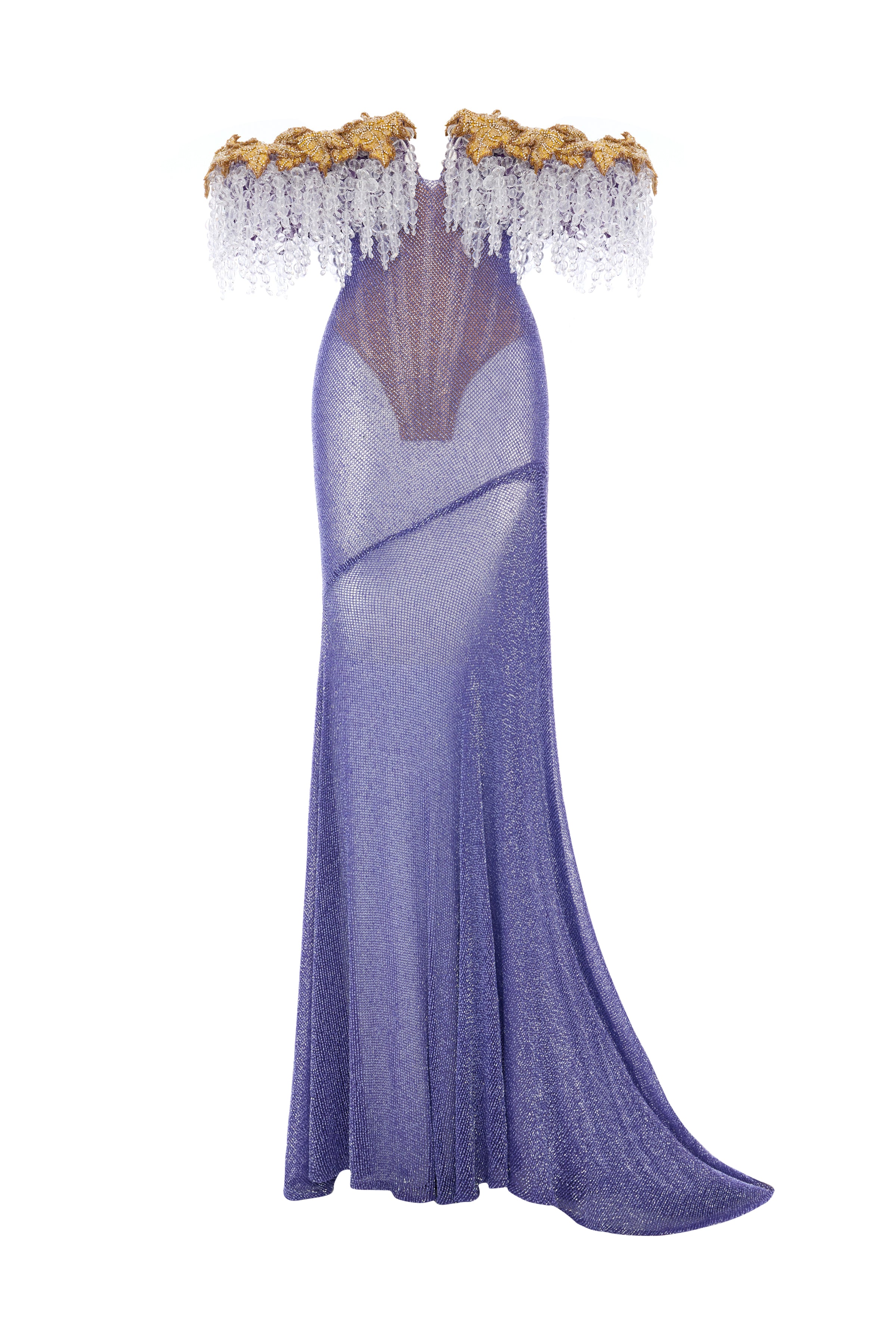 sachin and babi light blue dress CRYSTAL EMBROIDERED CROSS STRAP MINI DRESS – David Koma main image 1
