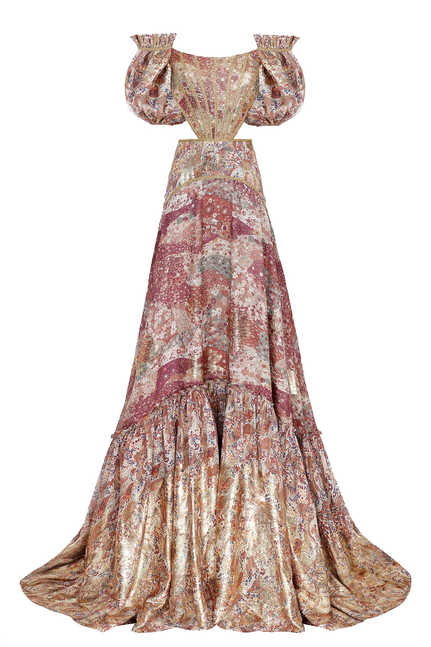 ethnic maxi dress with sleeves Ethnic Patterned Maxi Dress With Windows And Baloon Sleeves – RAISA VANESSA  INT