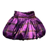 Purple Ecose Taffeta Mini Puffy Skirt