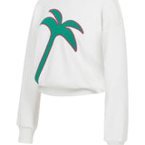 Palm Embroidered Knit Sweatshirt