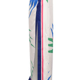 Patterned Satin Maxi Skirt with High Slit