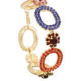 Multi-Colored Hoops Earrings