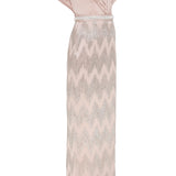 Plated Structured Beaded Maxi Dress