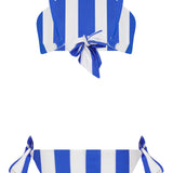 Striped Halter Neck Bikini