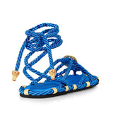 Knotty Sandals with Gold Buckles