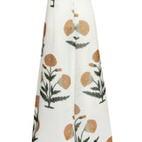 Printed Maxi Skirt With Gold Sequined Belt Detail