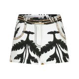 Printed Shorts With Gold Chain Details