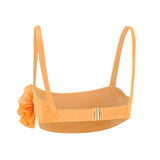 Orange Bustier Top With Flower Details
