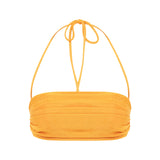 Orange Bustier Top With Drape Details