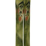 Printed Green Pants With Ruffle Belt Detail