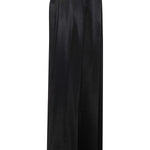 Black Wide Leg Pants With Gold Buttons and Velvet Waist