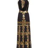 Black Gold Detailed Maxi Dress