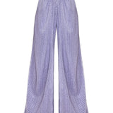 Strass Embellished High Waisted Pants