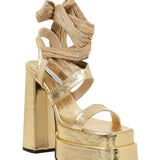 Strappy High Heeled Shoes
