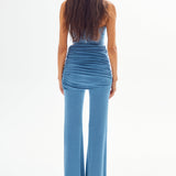 Indigo Buzzy Pant with Accessory Details