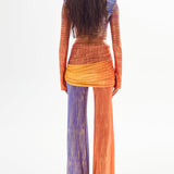 Sunset Crop Top with Cutout and Gold Accessory Details