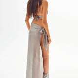 Helene Silver Sarong Skirt