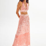 Pomelo Crop Top with Patterned Sequin Details