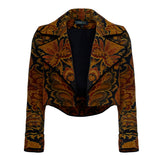 Paisley Patterned Velvet Mini Jacket