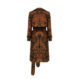 Paisley Patterned Trenchcoat