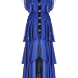 Ruffled Tulle Maxi Dress