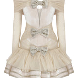 Off Shoulder Ruffled Cutout Mini Dress