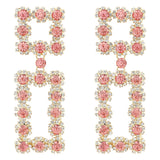 Multi-Colored Rectangular Earrings